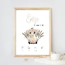 Affiche de naissance personnalisable "Savane", girafe
