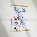 Affiche de naissance personnalisable "Ballons", tigre