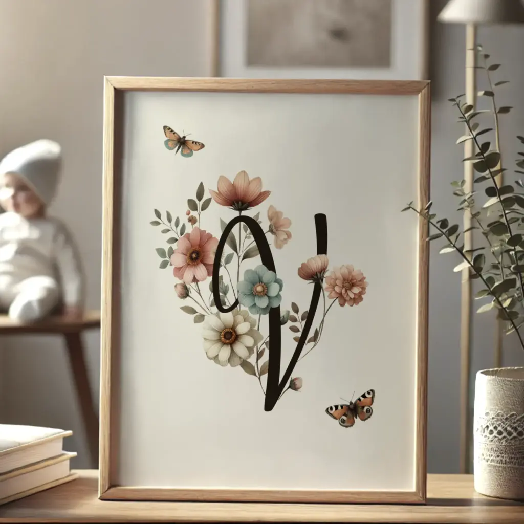 Affiches Lettres, collection "Flowers"