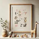Poster ABC collec "Savane", rose