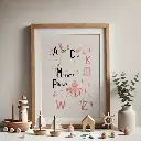 Poster ABC collec "Océan", rose