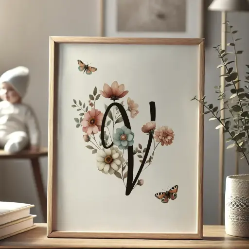 Affiches Lettres, collection "Flowers"