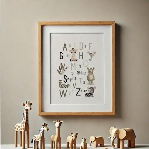 Poster ABC collec "Savane", vert